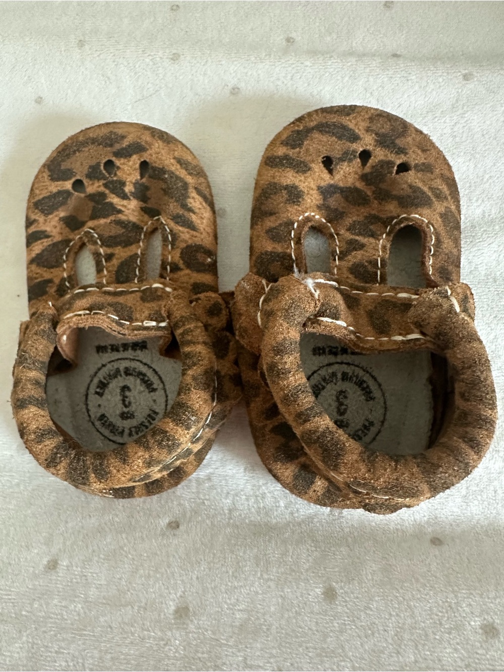 Freshly Picked Leopard Print Soft Moccasin, Baby Shoes Size 3